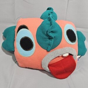 Manhattan Toy Company VTG 2009 Funky Wacky Face Throw Pillow RARE COLLECTIBLE
